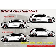 benz Waterproof Sticker a class a180 a35 a45 Reflective Rear Bumper Customized Car Body