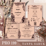 (50 PCS) PRO 199 Lipat 2 Plus Sabuk - Cetak Undangan Grayscale/Hitam Putih Variasi Sabuk Harga Murah