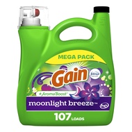 VBNGF Liquid Laundry Detergent Moonlight Breeze Scent 107 Loads 154 fl oz HE Compatible Gain + Aroma