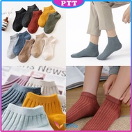 Kaos Kaki Pria Wanita Pendek 6808 Kaos Kaki Semata Kaki Polos Garis Kaus Kaki Ankle Unisex Dewasa Sh