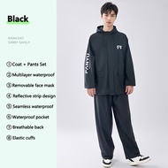 Rain Coat Set For Motorcycle Rubber Makapal Kapote popular waterproof Raincoat with Trousers Kapote 