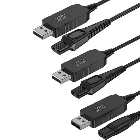 USB Shaver Charger Cable Kit for Philips, Ancable Shaver Charger kit for Almost All Philips Shavers,