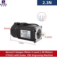 Nema23 Stepper Motor 4-Lead 2.3N Motors 57HS22 with brake CNC Engraving Machine Laser Grind Foam Pla