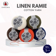 DARUMA YOKOTA LINEN RAMIE Cotton Worsted Weight Yarn - 50g 102m, Various Colors