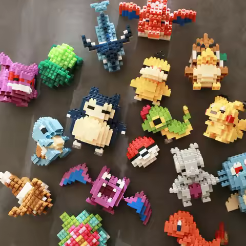 Pokemon 95 Style Charizard Kyogre Groudon Rayquaza Blocks Building Blocks Cartoon Animal Mini Model 