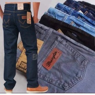 Original Standard Regular Jeans Wr3n9l3r Color Dark Black Gray Brown Biowash Wos 28-38