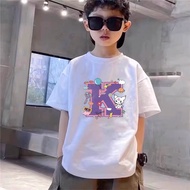 NELLY Children's short-sleeved T-shirt 8 Colors P letters kids t shirt for boys