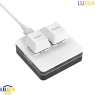 LUXEA Copy Paste Keypad, Mini Acrylic Custom Mini 2 Key Keypad, Hot Swap Keypad Red Switch Type-c In