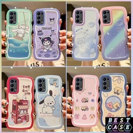 Casing Oppo Reno 5 5g Cute Cartoon Phone Case OPPO Reno 5 Reno 6 Reno 6z Reno 7z Reno 8z Tpu Soft Case Wave Frame Clear Phone Case