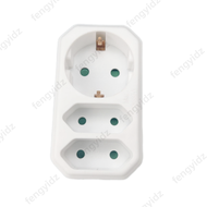 1PCS European Conversion Plug 1 TO 2 1to 3 Way Socket Adapter EU Standard Power Adapter Socket 16A T