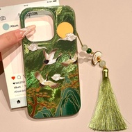 Samsung S24Ultra Phone Case S23/S22/S21 Tengyun Crane A55/A54 Soft note20+All-Inclusive F52