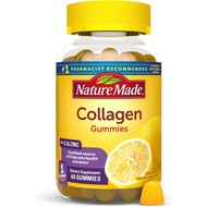Nature Made Collagen Gummies with Vitamin C, Zinc and Biotin, Hydrolyzed Collagen Peptides Supplemen