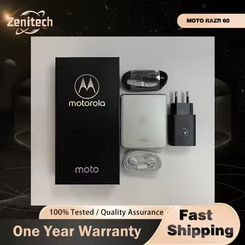 Original Motorola RAZR 60 XT2553 5G Mobile Phone LTPO AMOLED 6.9" 120Hz 8GB RAM 256GB ROM Dimensity 