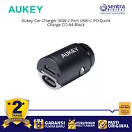 Aukey 30W Car Charger – USB-C PD & USB-A, Compatible iphone, Android, TWS, tablet