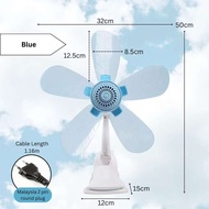 J490 Desktop Clip Fan 5 Blade Mini Clip Fan Wall Mounted Super Soft Wind Super Mute