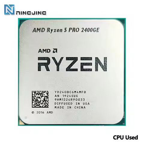 AMD Ryzen 5 PRO 2400GE R5 PRO 2400GE 3.2 GHz Quad-Core Eight-Thread 35W CPU Processor YD240BC6M4MFB 