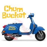 CH22 Vespa PX motorcycle Sticker Chum Bucket Sticker/ Vespa PX striping Sticker/ Vespa PX motorcycle