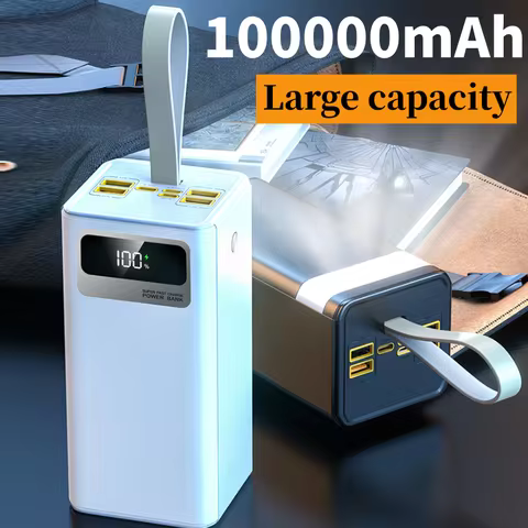 100000mAh large capacity mobile power bank 22.5W ultra fast charging - suitable for various electron
