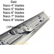 Naco Window 4,5,6,7,8 Blades /Naco Tingkap /Aluminium Naco Clip Traditional Window Louver (1PAIR)