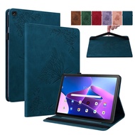 For Lenovo Tab M10 3rd Gen 10.1" Case TB328FU TB328XU Cover Tablet Flower Butterfly Embossed PU Leather TPU Stand Case