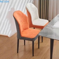 NESSA Curved Chair Cover, Jacquard Leaf Fan-shaped Chair Dining Seat Covers, Dustproof Stretch Anti-