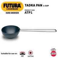 Hawkins Futura 1 Cup Tadka Pan Hard Anodised Spice Heating Pan 240 ml Pan Black (ATP1)