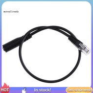 <moreallready> 30cm 35mm Smartphone Headset to RJ9 Plug Converter Adapter Cable for Telephone