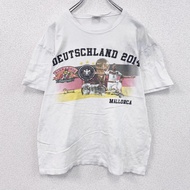 古著CROSSFIRE 德國國家足球隊印花短袖T卹，白色，L碼