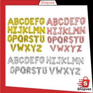 Shopvee AZ Alphabet Foil Balloons in Gold and Silver with 16 inch / 40cm Size Y3624