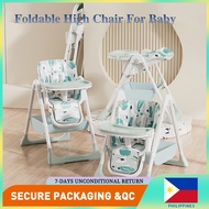 Foldable High Chair For Baby Adjustable Height Baby Chair Feeding Dinning Chair For 6-36 Months