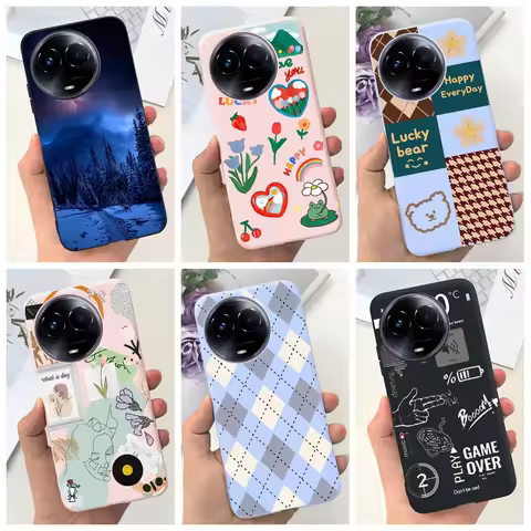 For Realme 11 5G 2023 Case 6.72" New Fashion Pattern Slim Shockproof Silicone Soft Cover For Realme 