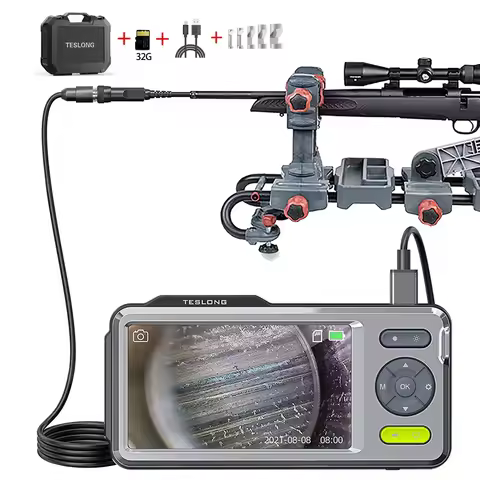 Teslong NTG500 Rifle Borescope 5" IPS Screen 5mm Lens 1.2m Flexible Probe Visual Gun Cleaning Camera