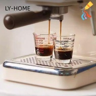 LY Espresso Shot Glass, 60ml Universal Shot Glass Measuring Cup, Accessories Heat Resistant Espresso Essentials Measuring Shot Glass