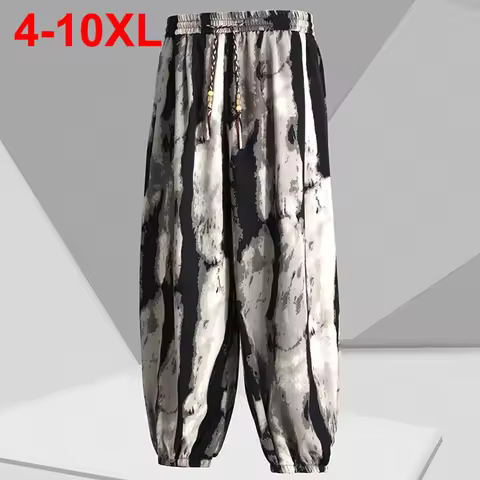 10XL Plus Size Pants Men Summer Wide Leg Loose Pants Joggers Man Big Size 8XL 9XL Pants Trousers