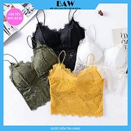 Áo Lót Bra dây chất liệu ren hoa lá siêu hót sang chảnh cho mùa hè thương hiệu BAW mã AN19