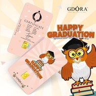 GDORA Gold Bar 0.25gram '' Happy Graduation '' 999.99