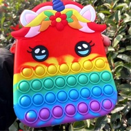 {ATA.20Au22w} Large Size Pop It Unicorn Kids Bag