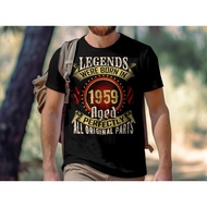 66th Birthday T Shirt Born In 1959 Men Women Gifts 66 Years Old Tee Aged Perfectly
