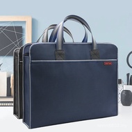 Large Capacity File Bag Student Zipper Canvas Waterproof Office Bag Information Portable Men Women O