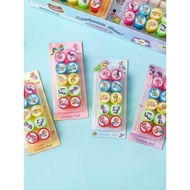 rantai basikal cop guru disemak oleh Meterai kartun, pelajar sekolah rendah tadika, anjing laut kana