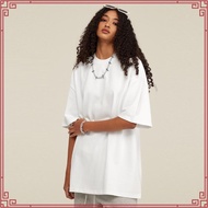 American oversized shirt Pure Cotton baju t shirt lelaki Heavyweight 400gsm Solid Color Dropped Shou