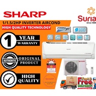 (Free Delivery)Sharp 1.0HP/1.5HP/2HP R32 J-Tech Inverter Air Conditioner AirCond AHX10BED AHX13BED AHX18VED
