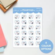 Bubz House Chores - Waterproof Icon Planner Sticker Sheet for Bujo, Mossery, Hobonichi and Other Pla