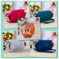 Money Bag Coin Purse Insert Various Cards Size 4.5 "Inch With 3 Zip Link Tight LINGKUB Model: KUB-99