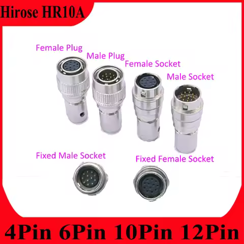 Hirose HR10A 7P 10P 7J 10J 7R 10R 4 6 10 12Pin Hole Activity Male Female Plug Socket Connector Camer
