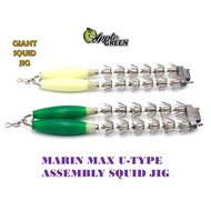 MARINMAX U-TYPE ASSEMBLY FISHING SQUID JIG (Giant Squid Jig) - Candat Sotong Candok