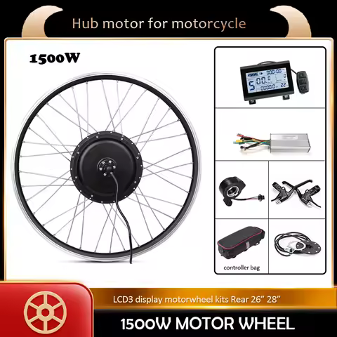 28in Motor Wheel E-bike Conversion Kits Electric Bike Motor with LCD3 KT 48V 1500W Electric Bicycle 