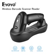 Eyoyo 1D Wireless Barcode Scanner with USB Cradle Receiver Charging Base & Button Control Handheld 1