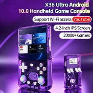 X36 Ultra Handheld Game Console Android 10 Dual System 4.2 Inch IPS WiFi Online Play RGB Joystick Re