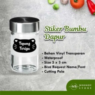 Waterproof KITCHEN SPICE LABEL STICKER - CUSTOM SPICE NAME LABEL STICKER